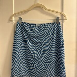 Blue Checkered Skirt